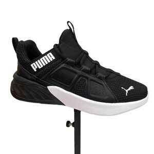 PUMA‎ Contempt Demi Remix Youth Boys Sneakers Size 1.5 Black-White Lace Up Shoes